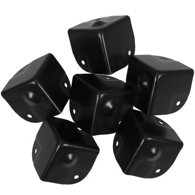 UKCOCO Metal Corner Protectors with Sturdy Edge Protection, 6-Pack, Black, for Furniture and Desks
