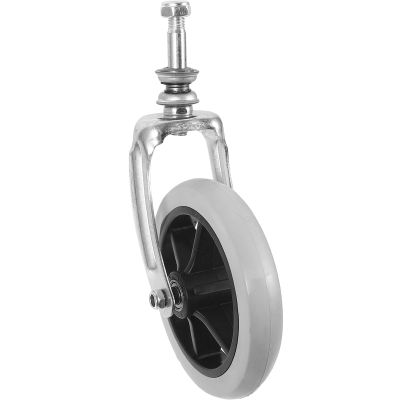 Wheelchair Caster Wheel with Steel Tube and Rubber Fork
