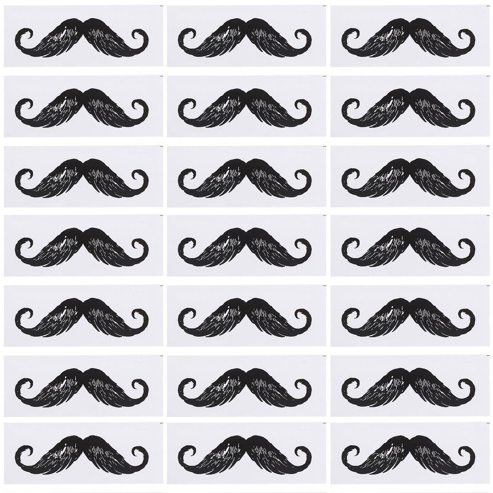 50 Nose Hair Removal Stickers for Beards and Mustaches, Black
