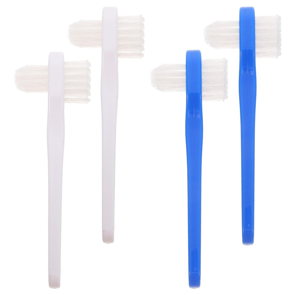 Adult Denture Brushes, Small Double-Head, 4-Pack, PP