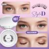 Crislashes Magnetic Eyelash Set with Applicator, No Glue Required, Reusable, Natural Look (Set-D 03) view 2