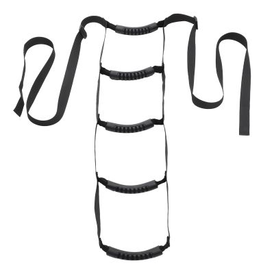 Adjustable Bed Pull-Up Strap for Seniors with Handle, Nylon EVA, Black