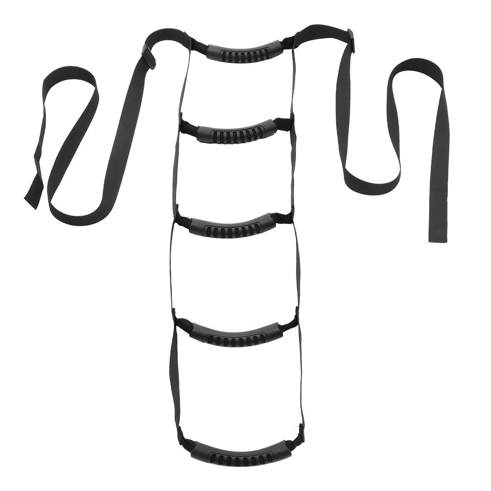 Adjustable Bed Pull-Up Strap for Seniors with Handle, Nylon EVA, Black