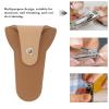 Brown Leather Nail Scissors Case for Nail and Cuticle Nippers view 4