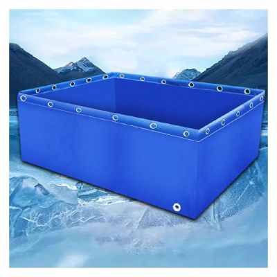 Aquarium Pool with Drain Valve, 0.5 mm PVC Liner, Temporary Holding Tank for Saltwater Fish, Koi, and Turtles