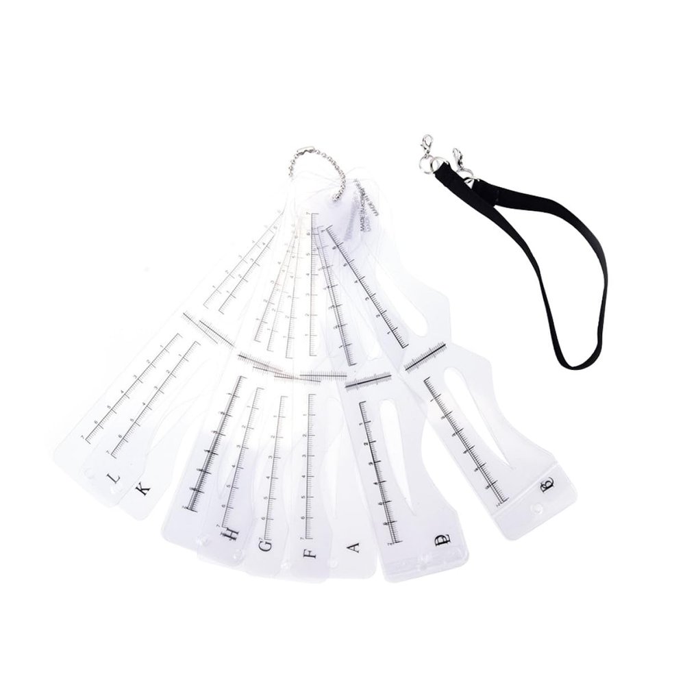 Eyebrow Stencil Set, 12 Styles, Plastic, for Precise Shaping