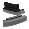 Beard Hair Cleaning Scrub Sponge, 2-Piece Set, Curved, Compact, Black view 1