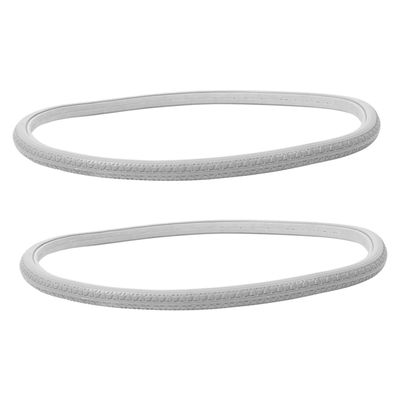 RUNROTOO Solid PU Wheelchair Tires, 2-Pack, 24-Inch Replacement Tires