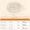 HMTOPE Round Washable Dog Bed for Small Dogs, 60 cm, Beige view 4