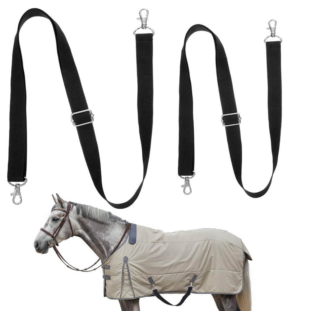 HaiFafafaing 2-Pack Adjustable Leg Straps for Horse Blankets