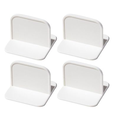 BRIGHTFUFU 4-Piece Furniture Anchors with Anti-Tip Connectors and Abrasion-Resistant HIPS Adhesive Pads