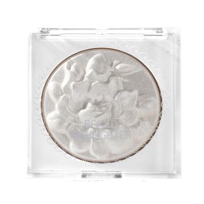 KARLOR Baked Highlighter Pressed Powder with 3D Pearl Shine, Floral Relief and Diamond Shimmer, Highlighter 01#