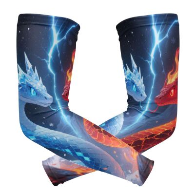 voucong Cool Blue Red Snake Arm Sleeves (1 Pair)