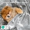 BEDSURE Dog and Cat Blanket, Washable, Fuzzy, 3-Pack Fleece Blankets for Dogs & Cats, Soft Small Blankets for Travel, Couch, Car, Snuggle Blanket Gray/Brown/Blue Small (20x30 in) view 2