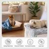BEDSURE Dog and Cat Blanket, Washable, Fuzzy, 3-Pack Fleece Blankets for Dogs & Cats, Soft Small Blankets for Travel, Couch, Car, Snuggle Blanket Gray/Brown/Blue Small (20x30 in) view 3