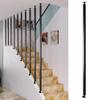 Generic Adjustable-Angle Metal Stair Railing Post, Black, Style A, 195 cm view 1