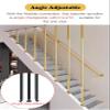Generic Adjustable-Angle Metal Stair Railing Post, Black, Style A, 195 cm view 3