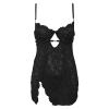Women's Sexy Lingerie 2026, Leather-Latex Velvet Mesh Bodysuit with Large Bow and Deep V-Neck view 4