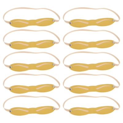 Eyebrow Practice Skin, 10-Piece Silicone Practice Headband for Beginners, Yellow