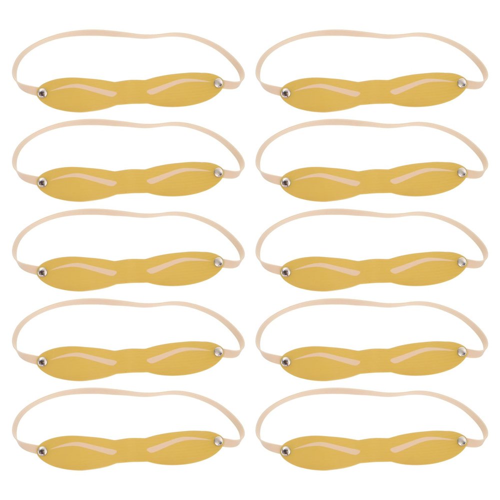 Eyebrow Practice Skin, 10-Piece Silicone Practice Headband for Beginners, Yellow