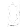Mikikit Metal Swimsuit Hanger, Foldable Bikini Clothing Rack for Women, Reusable Wire Body-Shaped Display Hanger, Gold view 2
