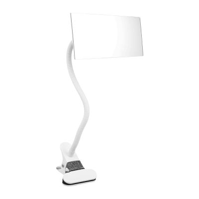 BIUDECO White Tabletop Makeup Mirror with Privacy Screen