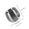 Hemobllo 200 ml Stainless Steel Shaving Bowl for Men view 2