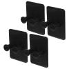 Hemobllo 4-Pack Black Wall-Mounted Razor and Brush Holders view 1