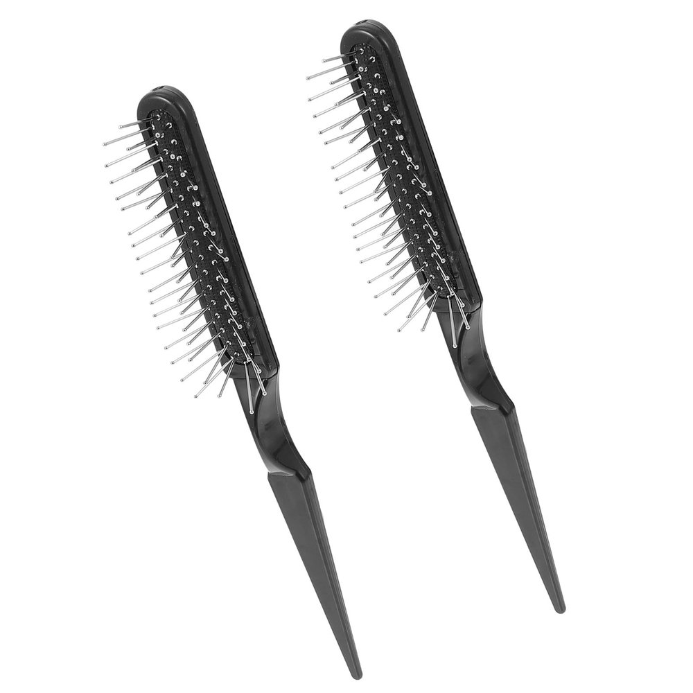 Hair Styling Brush with Wire Bristles, Black Teasing Brush