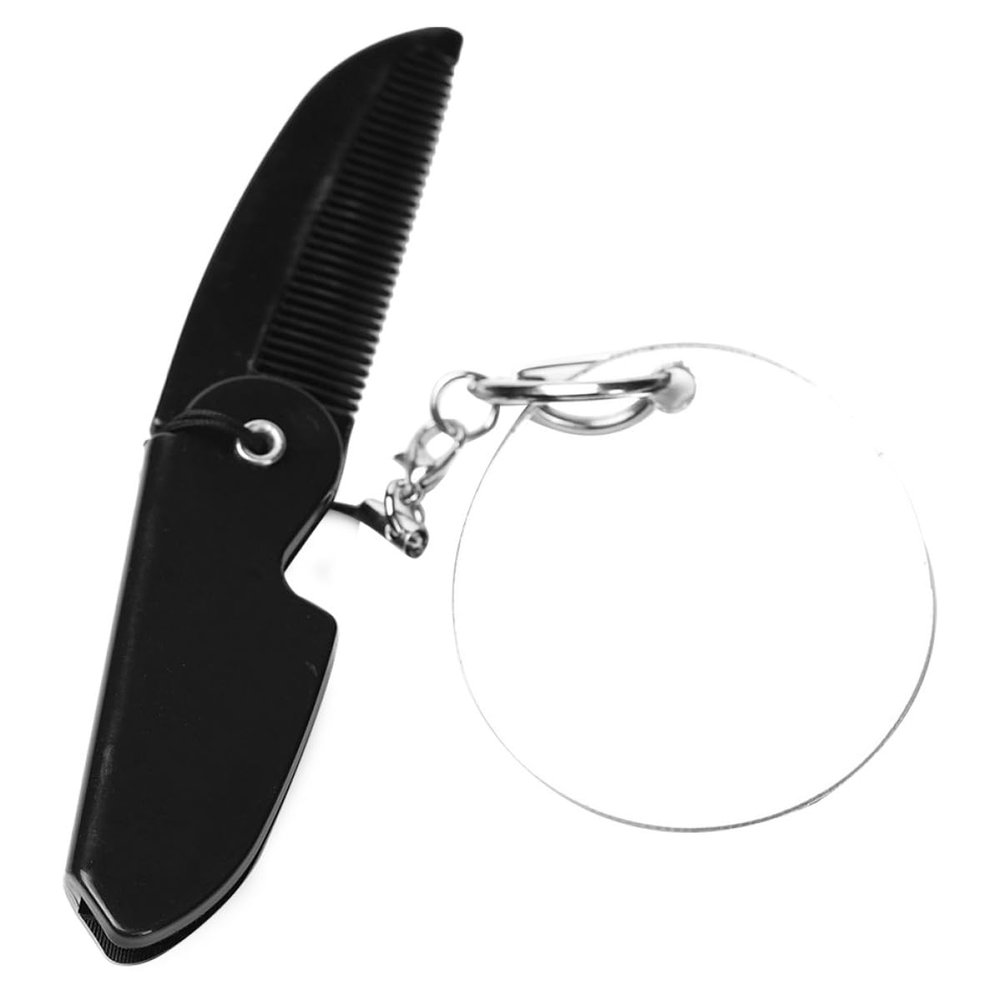 iplusmile Folding Pocket Comb with Keychain and Small Mirror