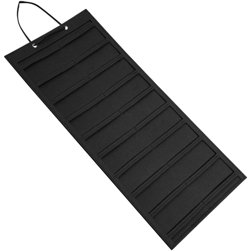 ERINGOGO Hanging Black Felt Organizer for Hair Clips and Bows