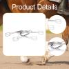 Ysyqkn 2-Piece Western Spur Set, Antique Style, Zinc Alloy, Silver, Size M view 2