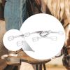 Ysyqkn 2-Piece Western Spur Set, Antique Style, Zinc Alloy, Silver, Size M view 4