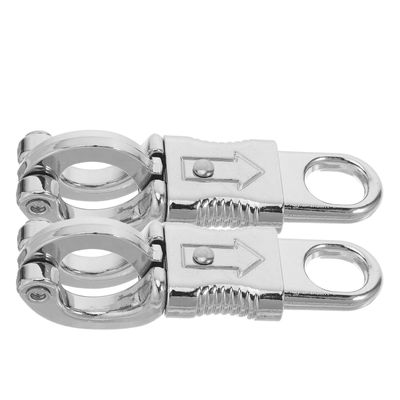 UKCOCO Quick-Release Carabiner Hooks, Silver, 2-Pack, Zinc Alloy