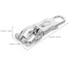 UKCOCO Quick-Release Carabiner Hooks, Silver, 2-Pack, Zinc Alloy view 2