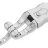 UKCOCO Quick-Release Carabiner Hooks, Silver, 2-Pack, Zinc Alloy view 3