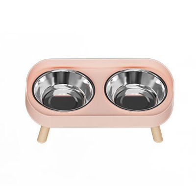 Qcwwy Elevated Dog Bowls, Splash-Proof, 2 x 400 mL
