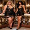 sunshinelady Women's Lace Babydoll Lingerie Nightgown with 4 Garters view 3