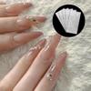Silk Nail Wraps, 20 Pieces, White, 3.2 x 1.6 in view 3