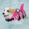 Queenmore Dog Life Jacket, Adjustable Dog Swimming Vest with Durable Rescue Handle, Pink/White, XL view 3