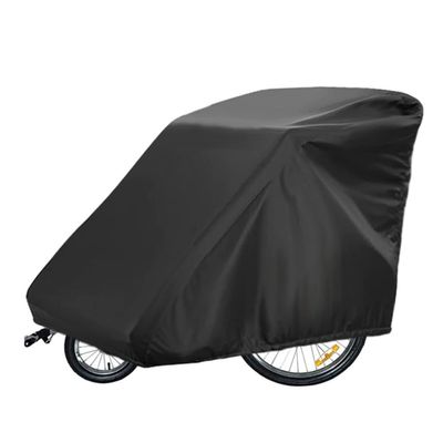 LVYXON Waterproof Bicycle Trailer Cover, 140 x 84 x 99 cm, 420D Oxford Fabric with PU Coating, Wind-Resistant Drawstring Design, Adjustable Ropes, Fits Qeridoo, Burley and Thule Single Trailers