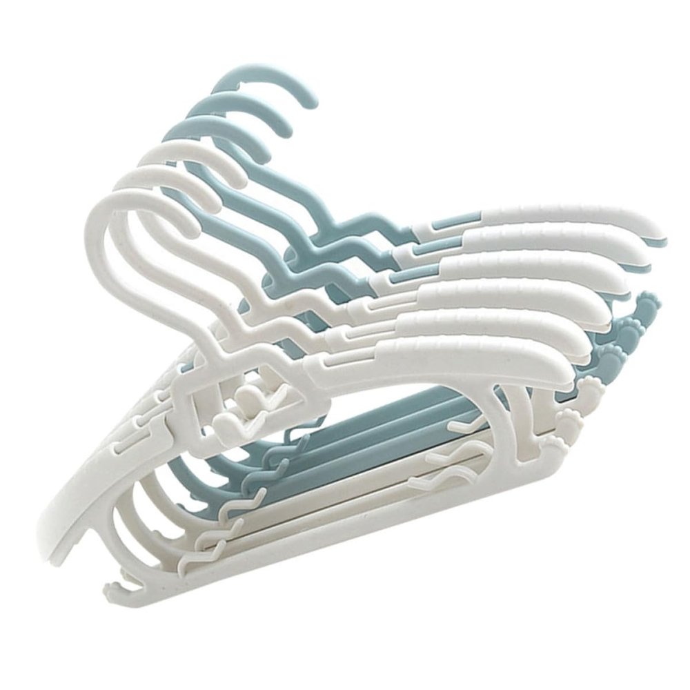 iplusmile 10-Piece Adjustable Children's Hangers, Non-Slip Plastic, Multifunctional, Space-Saving