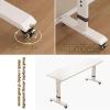 Adjustable Rolling Side Table, Mobile Laptop and Dining Table, 120 x 60 cm, Black view 3
