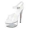 2026 Super High Heels with Waterproof Platforms, Clear Crystal Shoes, 15 cm (Clear, 38) view 1