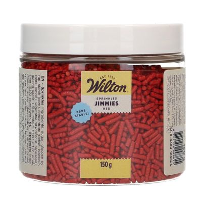 Wilton Jimmies Sprinkles, Red, 150 g