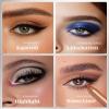 Waterproof Glitter Eyeliner, 2-Piece Blue Cream Gel Eyeliner Pencil Set for Women view 3