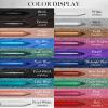 Waterproof Glitter Eyeliner, 2-Piece Blue Cream Gel Eyeliner Pencil Set for Women view 4