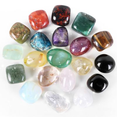20-Piece Gemstone Set for Kids, Colorful Natural Crystals