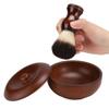 BORDSTRACT Wooden Shaving Soap Bowl Set with Brush and Lid view 4