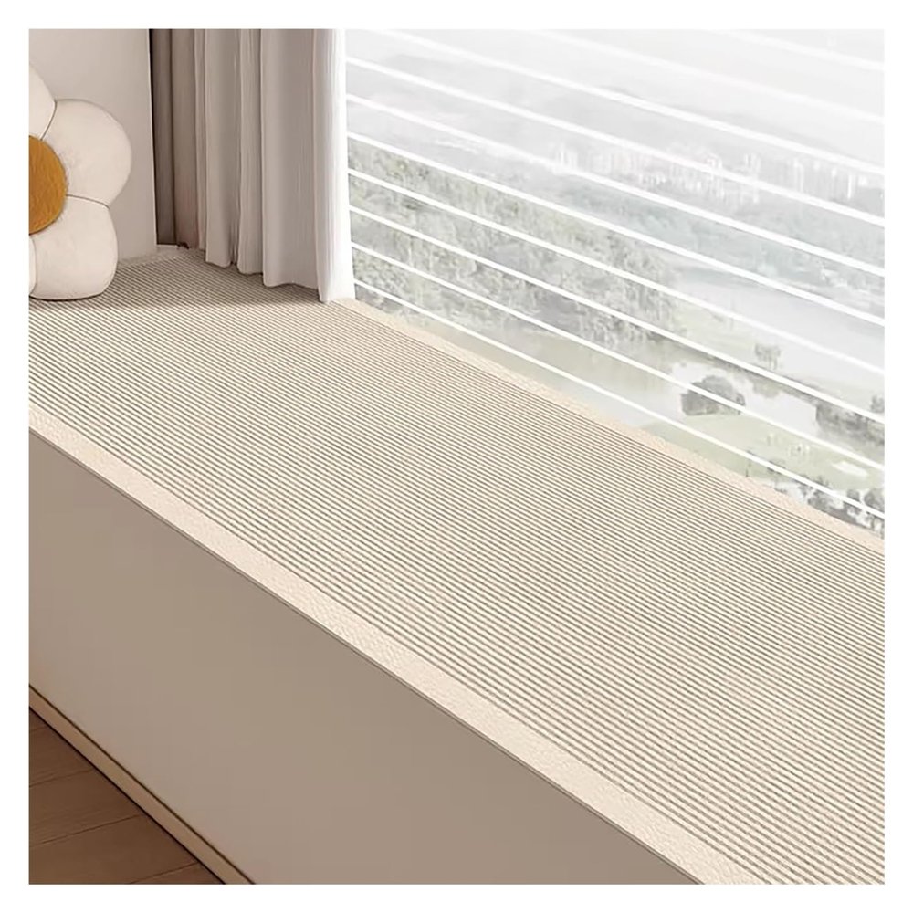 PU Leather Window Sill Mat for Cats, Dogs and Plants, 4 mm Thick, Waterproof, Non-Slip, Cut-to-Fit (130 x 15 cm / 51 x 6 in)